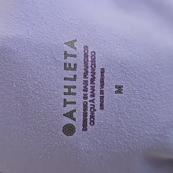 Athleta Women's Rainier Half Zip Print Sz. M color Spliced Floral Basalt - Picture 14 of 16